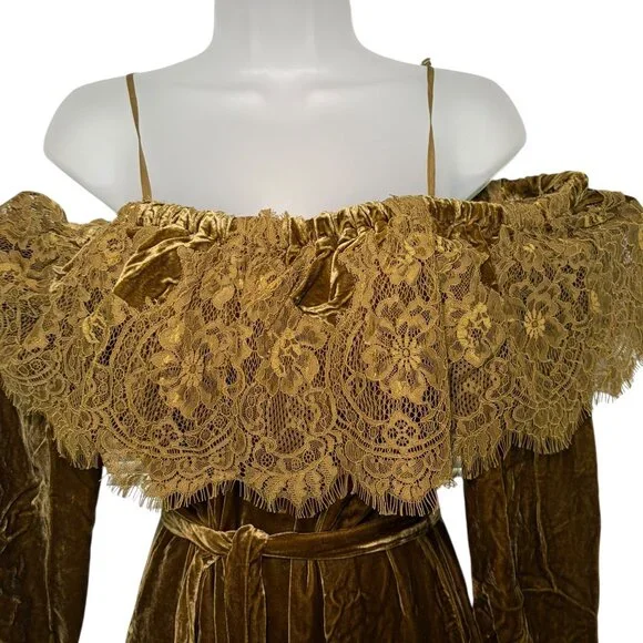 slim fit dress slacks Gold Hawk-Velvet Jumpsuit-Dresses main image 0